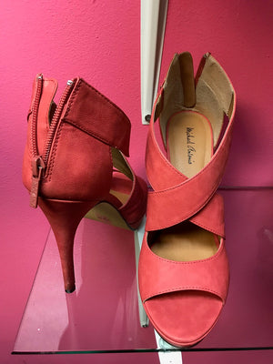 Salmon color Strap Heel - Closets of Curves