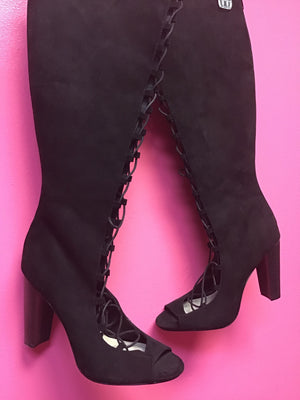 OpenLaceUp KneeHigh boot - Closets of Curves
