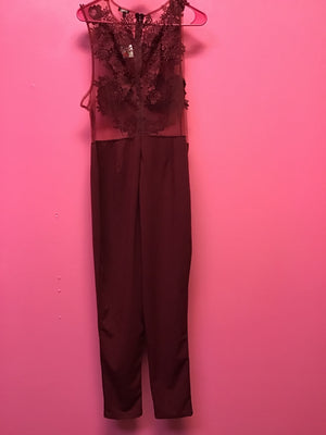 Cranberry Vixen Jumpsuit - Closets of Curves