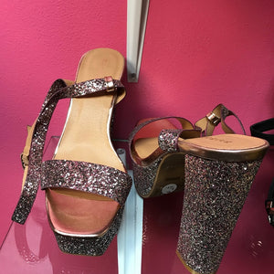 Multicolor Glitter sandals - Closets of Curves